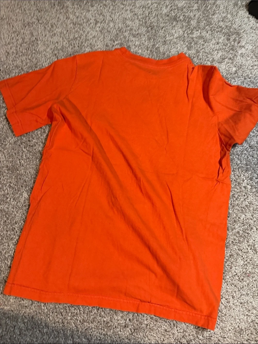 Nike Orange Tee with Blue and Black Graphic